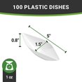 thumbnail image 4 of Canoe Dish, Canoe Shaped Dish - Plastic - White - 1 oz - 100ct Box Restaurantware, 4 of 6