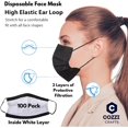 thumbnail image 2 of LoonWear Black F Masks, 3-Ply Black Masks Disposable 100 Pk (Premium Comfort Soft White Inside) Breathe Easy Black 100 Pack, 2 of 5