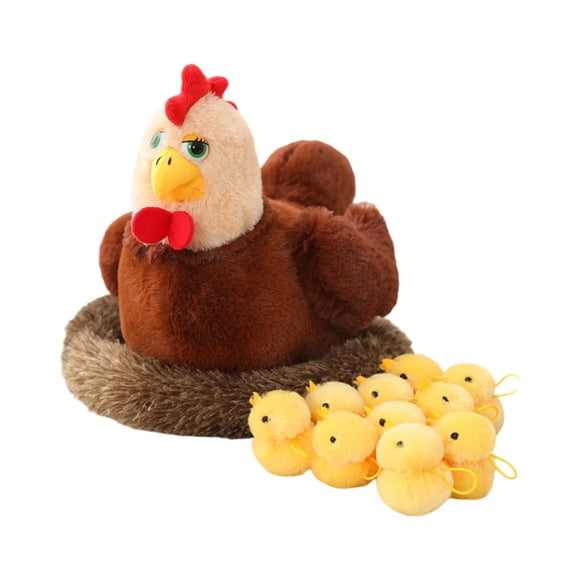Adorable Hen And Chick Soft Cuddly Farm Animal Toy for Kids Nursery and Gifting