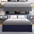 thumbnail image 2 of PiccoCasa Bed Skirt Double Brushed Microfiber with Dust Ruffle, Queen Navy Blue, 2 of 8