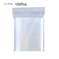 thumbnail image 2 of Trayknick 100Pcs/Set Clear Household Sundries Food Storage Resealable Zipper Plastic Bags Transparent size 1, 2 of 13