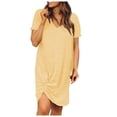 thumbnail image 1 of Ketyyh-chn99 Robes pour Femmes Robe Évasée à Fleurs Robe de Plage Robe Décontractée d'Automne Ample Mini Robe Jaune,2TG, 1 of 3