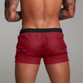 thumbnail image 4 of Shorts de Sport Solides pour Hommes, Shorts Classiques à Taille Patchwork, Shorts de Course à Séchage Rapide, Shorts Confortables à Taille Élastique, Shorts de Basketball Tendance pour l'Extérieur, Bas d'Entraînement Décontractés pour le Gym, 4 of 5