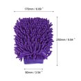 thumbnail image 2 of Unique Bargains Large Double-Side Microfiber Soft Chenille Dusting Wash Mitten Purple, 2 of 5