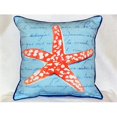 thumbnail image 1 of Betsy Drake Coussin Étoile de Mer Corail - Bleu Grand Intérieur-Extérieur 16 Po x 20 Po, 1 of 1