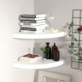 thumbnail image 1 of vidaXL Floating Corner Shelves 2 pcs White 35x35x3.8 cm MDF, 1 of 5