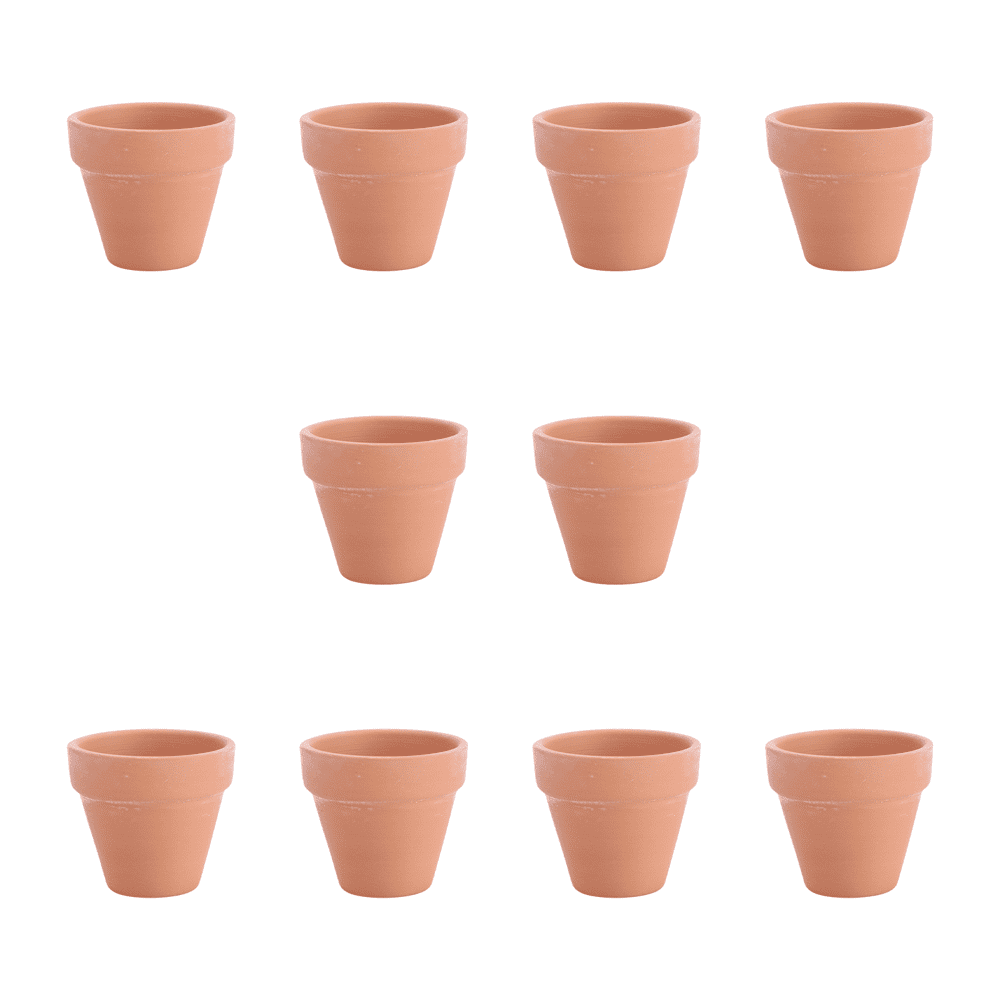 POINTERTECK 10Pcs 5.5x5cm Small Mini Terracotta Pot Clay Ceramic Pottery Planter Cactus Flower Pots Succulent Nursery Pots Great for Plants Crafts Wedding Favor