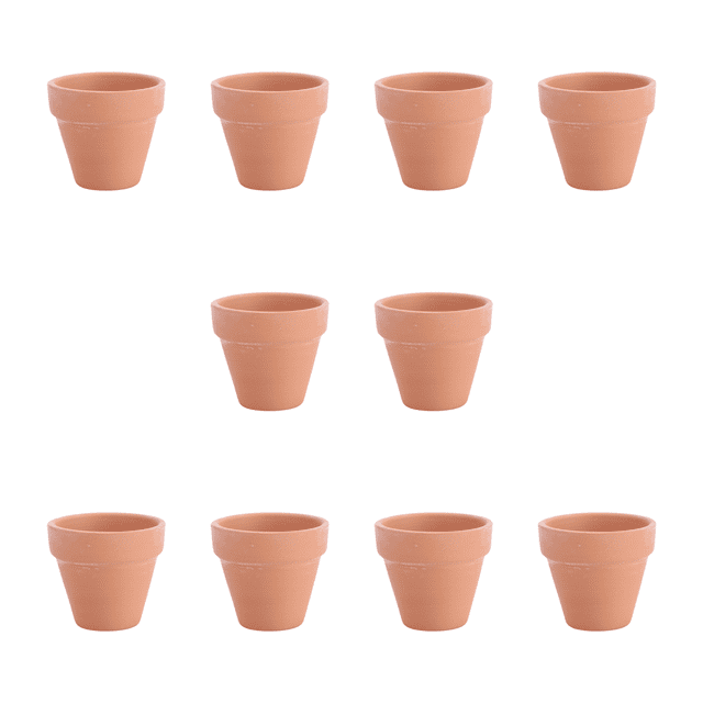 POINTERTECK 10Pcs 5.5x5cm Small Mini Terracotta Pot Clay Ceramic Pottery Planter Cactus Flower Pots Succulent Nursery Pots Great for Plants Crafts Wedding Favor