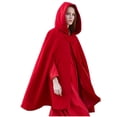 thumbnail image 2 of Simua Trench-Coat pour Femmes Cape à Capuche Long Ouvert Poncho Poncho Cardigan, 2 of 7