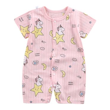 dmqupv Barboteuse Bouffante pour Bébé Garçon Combinaison d'Escalade en Coton Jacquard à Double Bouton Simple et à la Mode Rose Pâle, Taille pour 6-12 Mois
