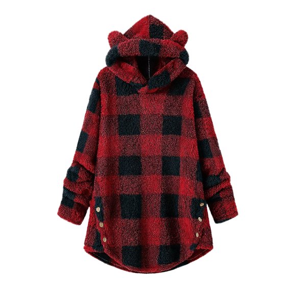HongQid Oversized Sweatshirts for Women Womens Sherpa Hoodie Fluffy Women's Hoodies Pullover with Pockets