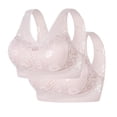 thumbnail image 1 of Timegard 2pc Lace Bras for Women Wireless Breathable Lace Flower Full Coverage Support Comfy Daily Bralette, 1 of 4