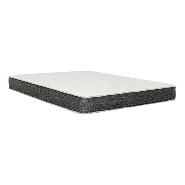 Pemberly Row 8" Tight Top Pocket Coil Hybrid Mattress Gray Fabric
