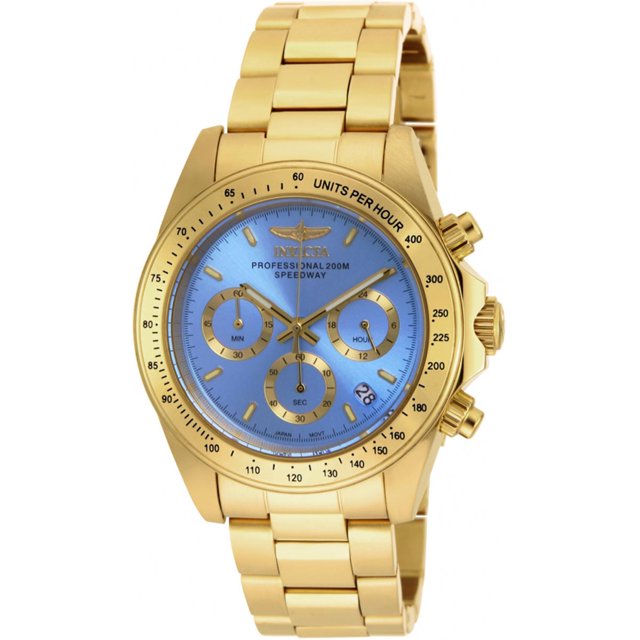 Invicta 18256 Montre Bracelet Chrono à Cadran Bleu pour Femmes Speedway