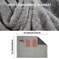 thumbnail image 3 of Hearth & Gear Warm Blankets Mini Heated Blanket Portable Heated Shawl Button Design Heated Throw Foldable Blanket Camping Blanket For Winter Home Large Couch Throw Microfiber Twin Blanket Couch, 3 of 7