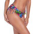 thumbnail image 3 of Ocean Blues Women's Full Coverage Swim Bottoms Sides Drawstring Mid Rise Bikini Bottom Floral Print Bathing Suit Size S, 3 of 9