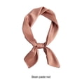 thumbnail image 3 of Becaristey Stay Fashionable Premium Hair Scarf Wide Application Stylish And Delicate Solid Satin Square Scarf Bean paste red, 3 of 6