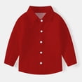thumbnail image 4 of vdgthytj Toddler Baby Boys Girls Button down Shirts Kids Collared Long Sleeve Uniform Dress Shirt Tops Spring Fall Clothes, 4 of 6