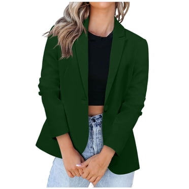 Vêtements de Travail pour Femmes Tenue de Bureau Décontractée Vestes Blazer Décontractées pour Femmes Complet Manches Longues Ouvert à l'Avant avec Poches à Boutons pour Bureau d'Affaires Longues Vestes Blazer pour Femmes