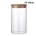 thumbnail image 2 of Bouteille de Rangement de Cuisine en Verre Transparent Cylindre Haut avec Couvercle, 2 of 5