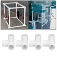 thumbnail image 1 of 3 Way Pipe Fittings, 10PCS Quick Reducing Tube Connector, 3 Way Pipe Fittings PVC Plastic Right Angle Tee Corner Connector 20mm Inner, 1 of 8