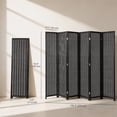 thumbnail image 3 of HOMCOM 6 Panel Room Divider with Handwoven Bamboo, Folding Privacy Screen, 3 of 10