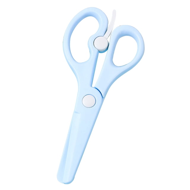 Back to School Clearance! Childrens DIY Crafts Plastic Scissors Students Do Not Hurt Hands Resilient Scissors Kindergarten Round Head Wrapped Edges To Save Energy Scissors School Supplies