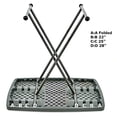 thumbnail image 4 of Iceberg 65491 Indestructible Too Série 1200 Table Personnelle Pliante en Résine 30 x 20 Charbon, 4 of 4