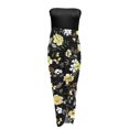 thumbnail image 2 of Birdeem Womens Summer Print Strapless Long Dress Beach Split Dress Party Club Dress, 2 of 5