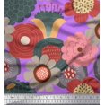 thumbnail image 1 of Soimoi Rayon Fabric Flower Artistic Print Fabric by the Yard 42 Inch Wide, 1 of 3