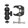 thumbnail image 3 of Dual Ballhead Arm Super Clamp Mount Multi-functional Double Ball Adapter for DSLR Camera Monitor LED, 3 of 8