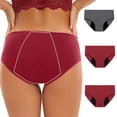 thumbnail image 1 of Meichang 5 Pack Womens Period Underwear Plus Size Mid Waisted Leak Proof Panties Seamless Breathable Incontinence Underwear, 1 of 9