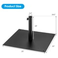 thumbnail image 2 of Costway Parasol Carré de 40 Lb avec Base et Support, Parasols de Terrasse de Marché Lestés, Noir, 2 of 10