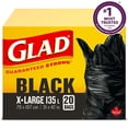 thumbnail image 1 of Glad Black Garbage Bags - Extra-Large 135 Litres -, 1 of 6