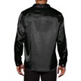 thumbnail image 3 of INSPIRE CHIC Men's Dress Satin V Neck Long Sleeves Button Down Party Shirts, 3 of 4