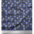 thumbnail image 1 of Soimoi Gray Cotton Duck Fabric Alphabet Text Print Sewing Fabric Yard 58 Inch Wide, 1 of 3