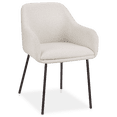 thumbnail image 1 of Bouclair Oatmeal Fabric and Metal Dining Chair, 1 of 10