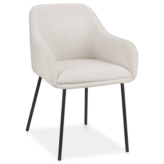 Bouclair Oatmeal Fabric and Metal Dining Chair