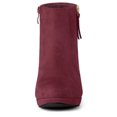 thumbnail image 2 of Unique Bargains Women's Side Zip Low Platform Block Heel Ankle Booties, 2 of 6