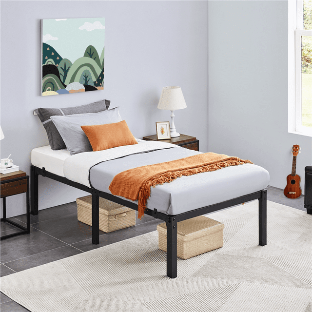 Yaheetech Metal Platform Bed Frame, Twin XL, Steel Slat Support and Durable Steel Framework, Twin XL