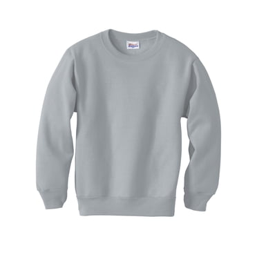 Hanes ComfortBlend EcoSmart Boy`s Crewneck Sweatshirt, M, Light Steel