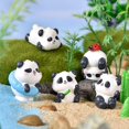 thumbnail image 2 of PENGXIANG Figurine Délicate Panda Dessin Animé Moulage Résine Adorable Panda Miniature pour Jardin Féerique, 2 of 10