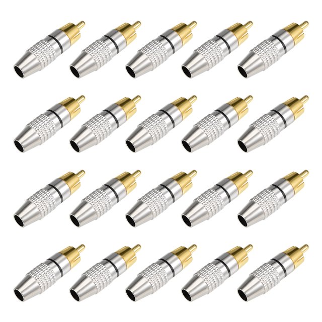 Unique Bargains 20 Pcs Adaptateur de Prise Audio Vidéo Sans Soudure RCA Mâle