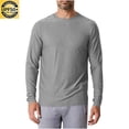 thumbnail image 2 of aohooy Men's Running Shirt Long Sleeve Sun Protection Shirts UV SPF UPF 50+ Rash Guard Fishing Quick Dry Lightweight Gray,XL, 2 of 7