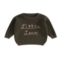 thumbnail image 1 of Infant Baby Girl Sweater  Long Sleeve Crew Neck Letters Winter Warm Knit Pullover Sweater Fall Clothes, 1 of 6