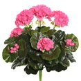 thumbnail image 1 of Vickerman 15.25" Purple Polyester Geranium Bush With 52 Leaves And 92 Flowers, 1 of 3