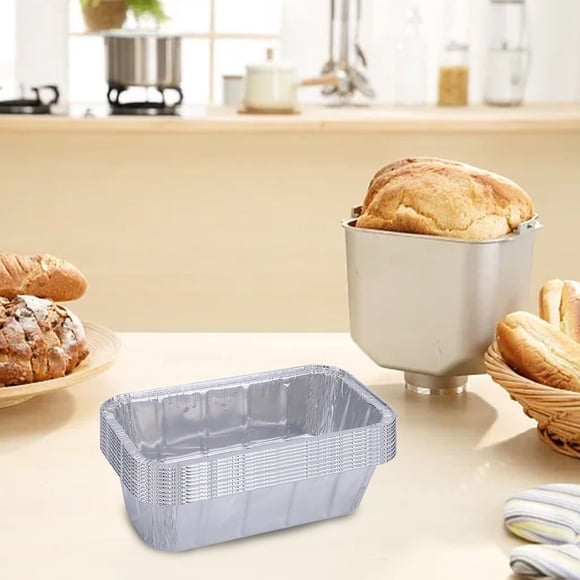 Meitianfacai 10-Pack 850ml Rectangular Aluminum Foil Pans With Lids Disposable Grill Trays For Baking Roasting And Food Storage Durable Leak-Proof Containers For Outdoor Cooking (Silver)