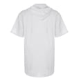 thumbnail image 4 of Pompotops Men's V-Neck Cotton Linen Shirt Double Pocket Workwear Shirt Solid Color Hooded Shirt on Sale, 4 of 8