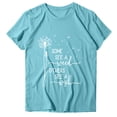 thumbnail image 1 of T-shirt Décontracté pour Femme à Manches Courtes avec Imprimé de Lettres, 1 of 2