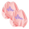 thumbnail image 1 of Posijego Lot de 2 Chandails Molletonnés Filles Garçons Col Rond Manches Longues Chandail Enfants Décontracté Athlétique Coton Chandails Molletonnés, 1 of 2